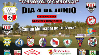 CARTEL DE LA 7ª EDICION DEL TORNEO FELIPE CUARTANGO, ORGANIZADO POR EL C.F. BRIVIESCA NORPETROL